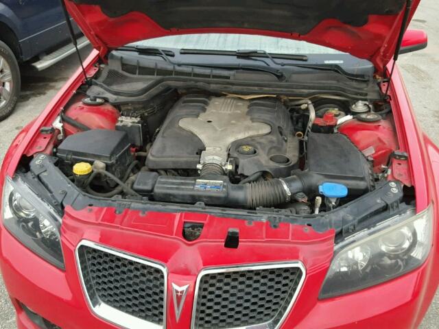 6G2ER57718L128714 - 2008 PONTIAC G8 RED photo 7