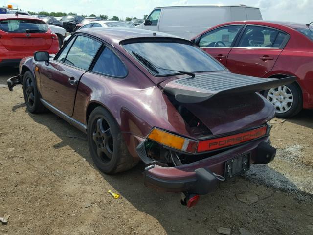 WP0ZZZ91ZES102801 - 1984 PORSCHE 911 MAROON photo 3