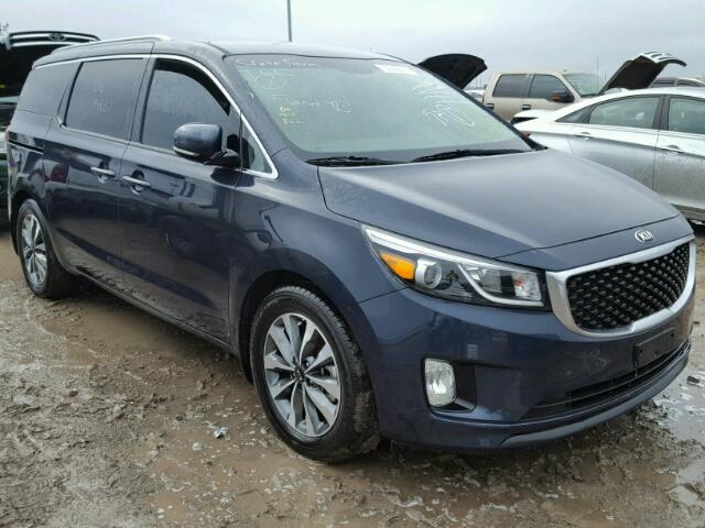 KNDMC5C15F6036122 - 2015 KIA SEDONA BLUE photo 1