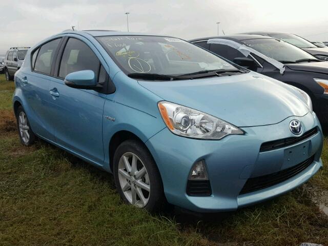 JTDKDTB3XE1077417 - 2014 TOYOTA PRIUS C BLUE photo 1