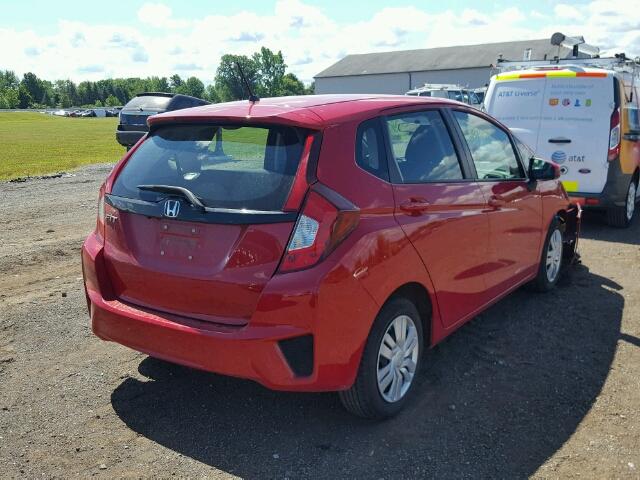 3HGGK5G59HM702822 - 2017 HONDA FIT LX RED photo 4