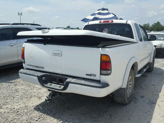 5TBRT38184S444378 - 2004 TOYOTA TUNDRA ACC WHITE photo 4