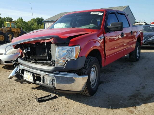 1FTEW1C82AFD76029 - 2010 FORD F150 SUPER RED photo 2