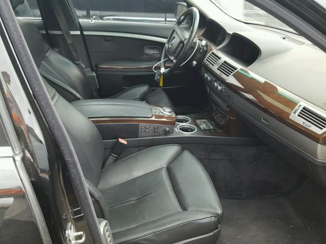 WBAHN83597DT75654 - 2007 BMW 750 BLACK photo 5