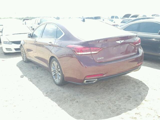 KMHGN4JE9FU096192 - 2015 HYUNDAI GENESIS BURGUNDY photo 3