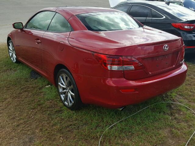 JTHFE2C2XE2510788 - 2014 LEXUS IS RED photo 3