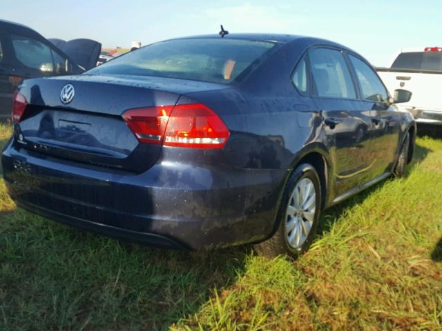 1VWAP7A37DC037470 - 2013 VOLKSWAGEN PASSAT BLUE photo 4