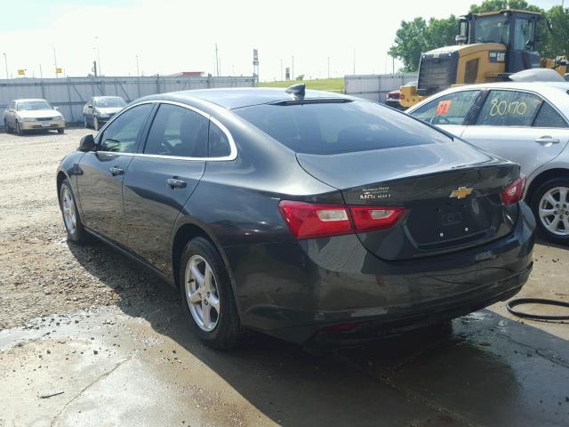 1G1ZB5ST4HF251806 - 2017 CHEVROLET MALIBU LS ნაცრისფერი ფოტო 3