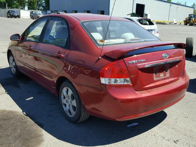 KNAFE121685527723 - 2008 KIA SPECTRA EX RED photo 3