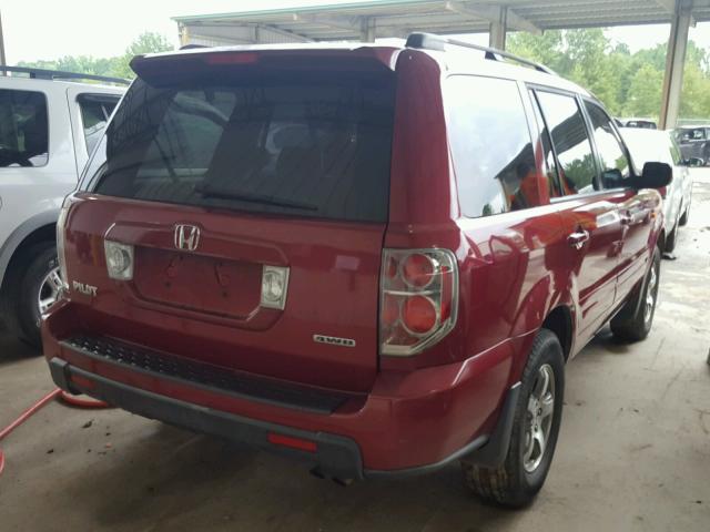 5FNYF18526B020722 - 2006 HONDA PILOT EX BURGUNDY photo 4