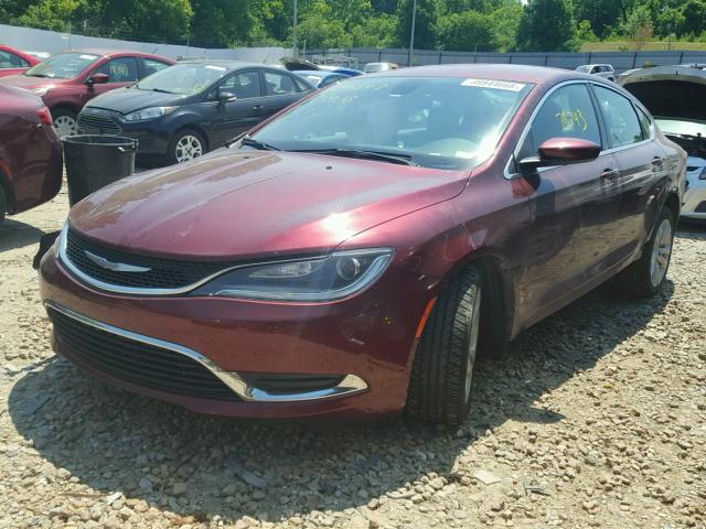 1C3CCCAB2GN152417 - 2016 CHRYSLER 200 LIMITE BURGUNDY photo 2