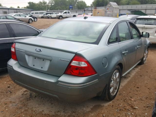 1FAHP25137G126338 - 2007 FORD FIVE HUNDR TEAL photo 4