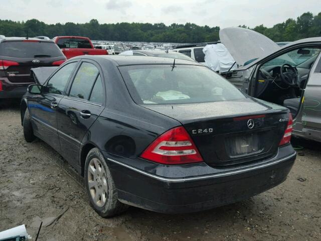 WDBRF81J05F674664 - 2005 MERCEDES-BENZ C 240 4MAT BLACK photo 3