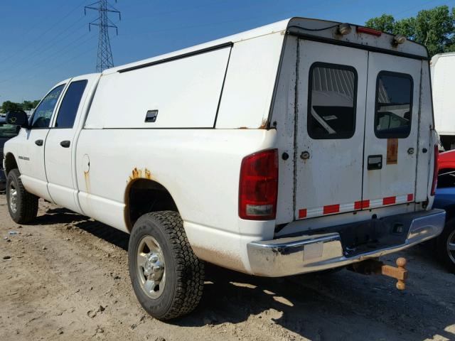 3D7KS28D65G857440 - 2005 DODGE RAM 2500 S WHITE photo 3