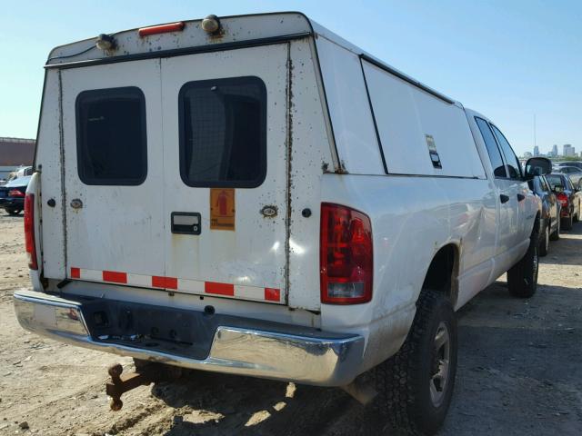 3D7KS28D65G857440 - 2005 DODGE RAM 2500 S WHITE photo 4