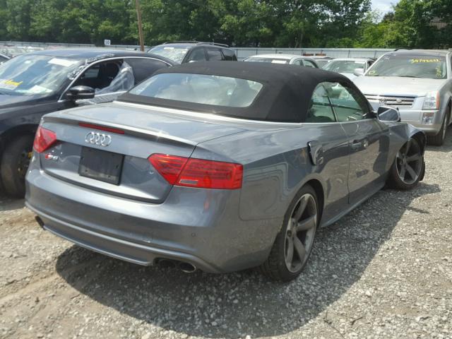 WAUVGAFHXEN001989 - 2014 AUDI S5 PRESTIG GRAY photo 4