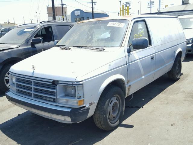 1B7GK1336JX362962 - 1988 DODGE MINI RAM GRAY photo 2