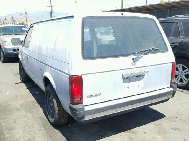 1B7GK1336JX362962 - 1988 DODGE MINI RAM GRAY photo 3