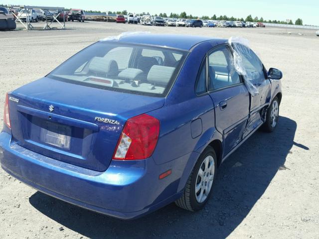 KL5JD56Z25K187819 - 2005 SUZUKI FORENZA S BLUE photo 4