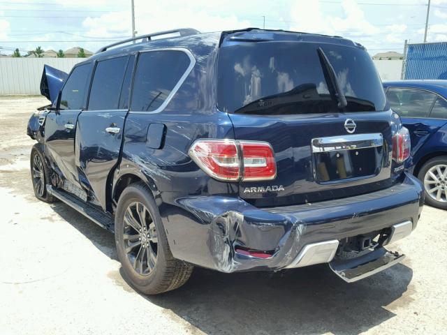 JN8AY2ND9H9006038 - 2017 NISSAN ARMADA SV BLUE photo 3