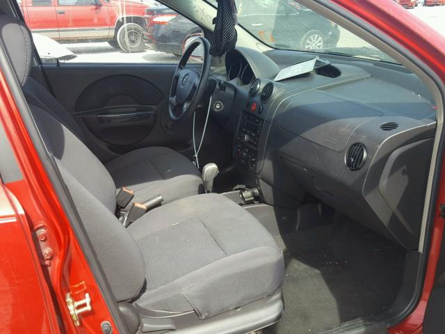 KL1TD66667B693923 - 2007 CHEVROLET AVEO BASE Marron photo 5