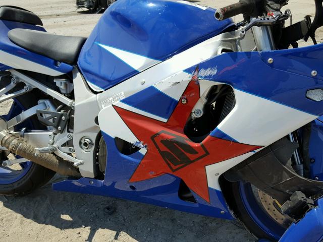 JS1GR7HAX22103308 - 2002 SUZUKI GSX-R750 BLUE photo 7