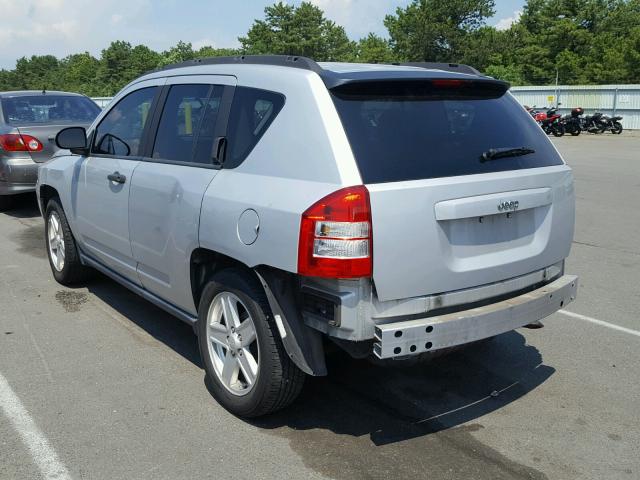 1J8FT47W47D145573 - 2007 JEEP COMPASS SILVER photo 3