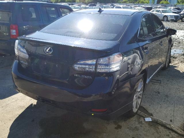 JTHBB1BA8A2003375 - 2010 LEXUS HS 250H BLUE photo 4