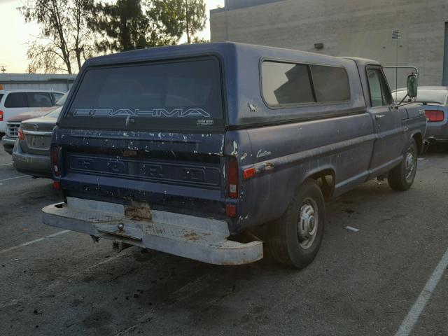 F25YRP90686 - 1972 FORD F250 PU BLUE photo 4