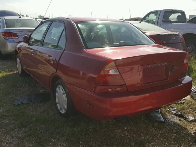 JA3AY36C01U006647 - 2001 MITSUBISHI MIRAGE RED photo 3