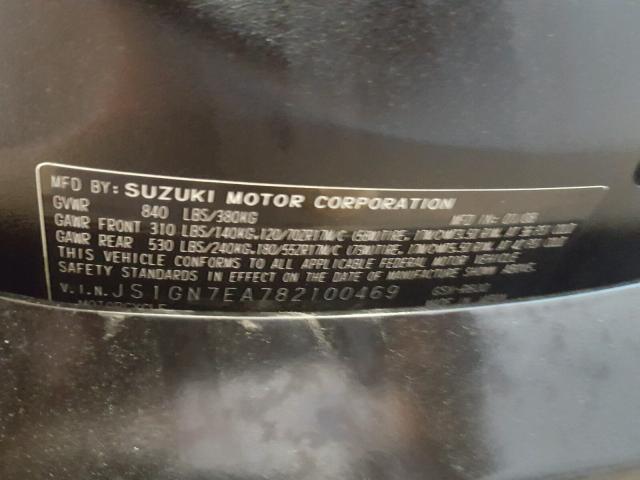 JS1GN7EA782100469 - 2008 SUZUKI GSX-R600 BLACK photo 10