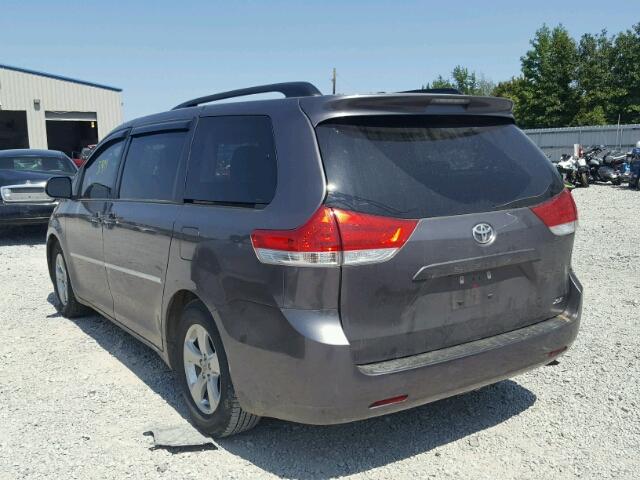 5TDYK3DC7ES477015 - 2014 TOYOTA SIENNA GRAY photo 3