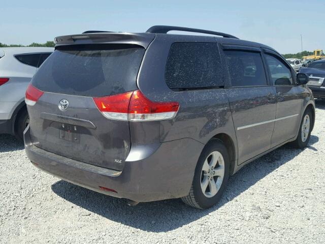 5TDYK3DC7ES477015 - 2014 TOYOTA SIENNA GRAY photo 4