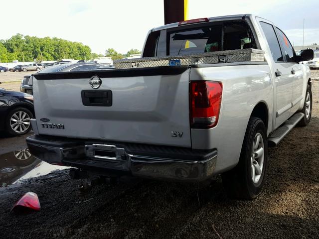 1N6AA0EK2EN503693 - 2014 NISSAN TITAN S SILVER photo 4