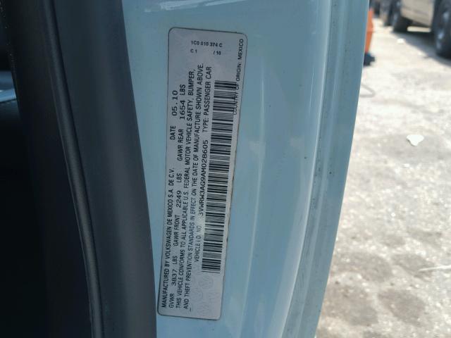 3VWRW3AG9AM028605 - 2010 VOLKSWAGEN NEW BEETLE Mavi foto 10