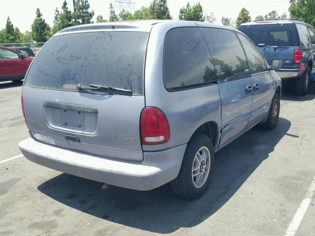 2P4FP25B5VR286383 - 1997 PLYMOUTH VOYAGER BLUE photo 4