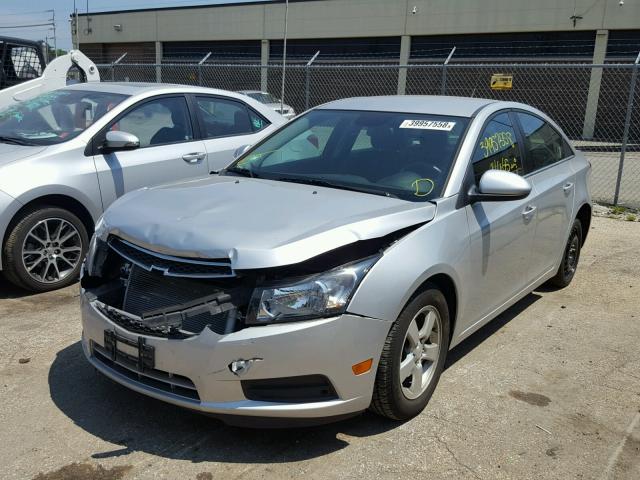 1G1PC5SB8E7444252 - 2014 CHEVROLET CRUZE LT SILVER photo 2