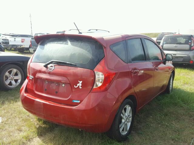 3N1CE2CPXEL388449 - 2014 NISSAN VERSA NOTE RED photo 4
