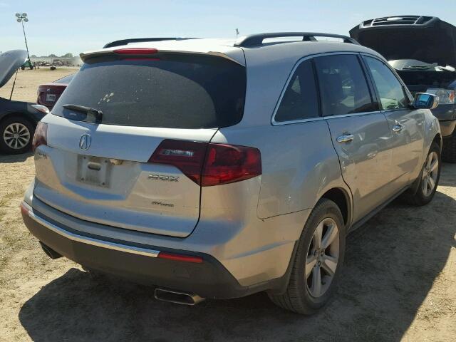 2HNYD2H43AH511784 - 2010 ACURA MDX TECHNO SILVER photo 4