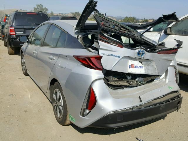 JTDKARFP0H3048476 - 2017 TOYOTA PRIUS PRIM ვერცხლისფერი ფოტო 3