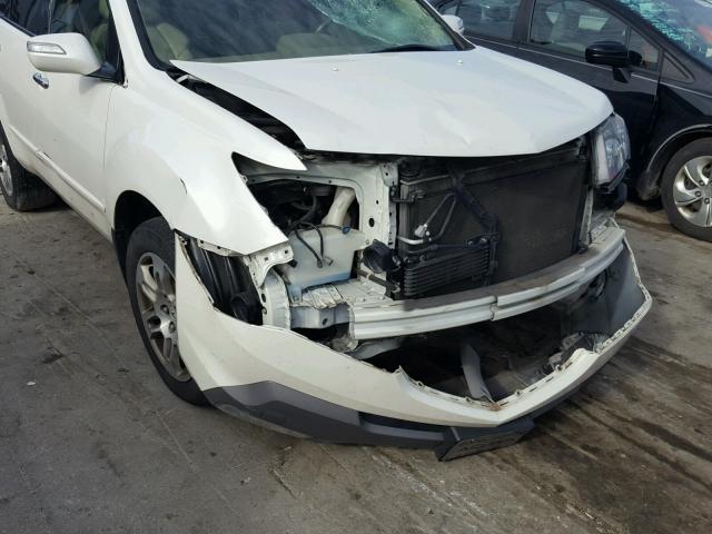 2HNYD28377H534050 - 2007 ACURA MDX TECHNO WHITE photo 9