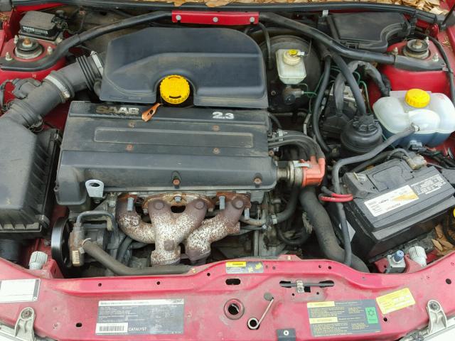 YS3DD75B9V7007996 - 1997 SAAB 900 S RED photo 7