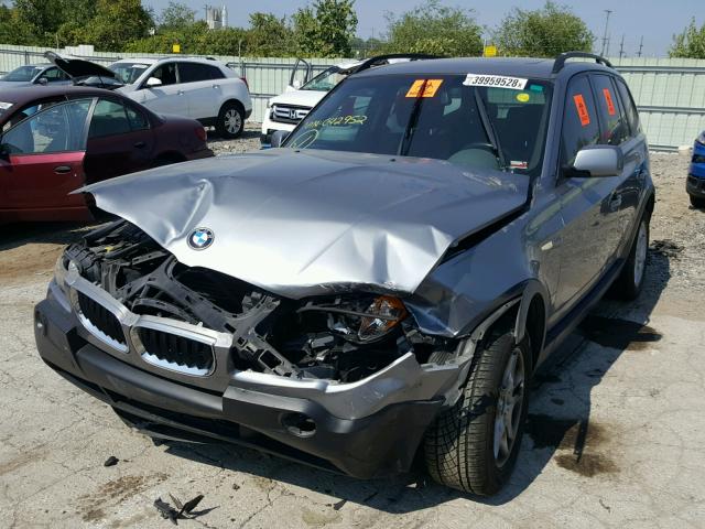 WBXPA73484WC42952 - 2004 BMW X3 2.5I SILVER photo 2