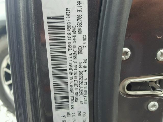 1C6RR7YT8GS358201 - 2016 RAM 1500 REBEL შავი ფოტო 10