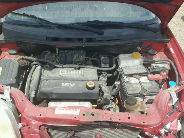KL1TD56678B119049 - 2008 CHEVROLET AVEO BASE Rouge photo 7