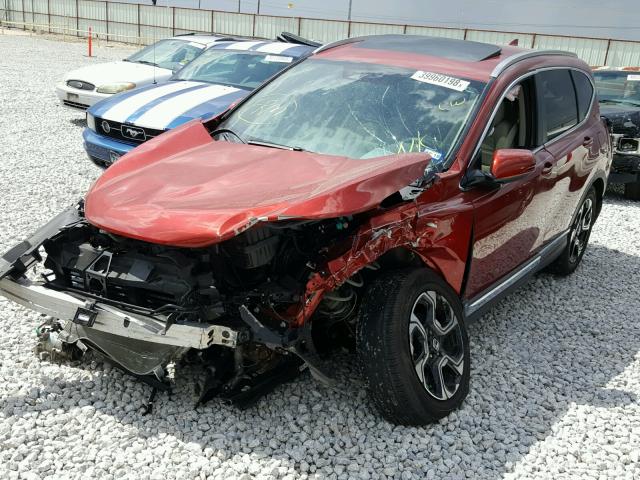 5J6RW1H98HL016563 - 2017 HONDA CR-V TOURI RED photo 2