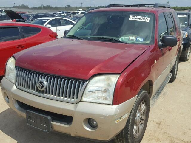 4M2ZU66K75ZJ15246 - 2005 MERCURY MOUNTAINEE RED photo 2