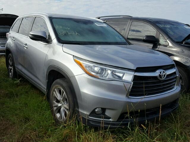 5TDKKRFH7ES014292 - 2014 TOYOTA HIGHLANDER SILVER photo 1