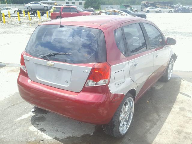 KL1TD666X8B119925 - 2008 CHEVROLET AVEO BASE Екі түсті фото 4