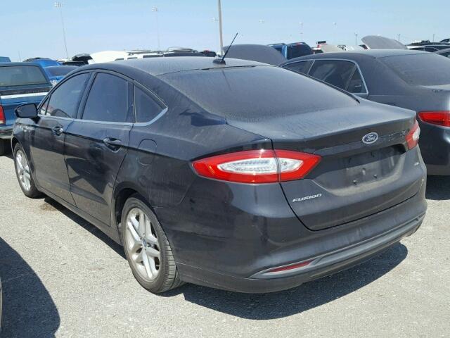 3FA6P0H71DR112969 - 2013 FORD FUSION SE BLACK photo 3